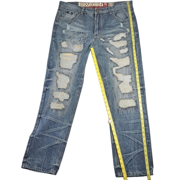 Switch Remarkable Men's Premium Denim Blue Jeans Size 40X32 100% Cotton - Picture 6 of 15